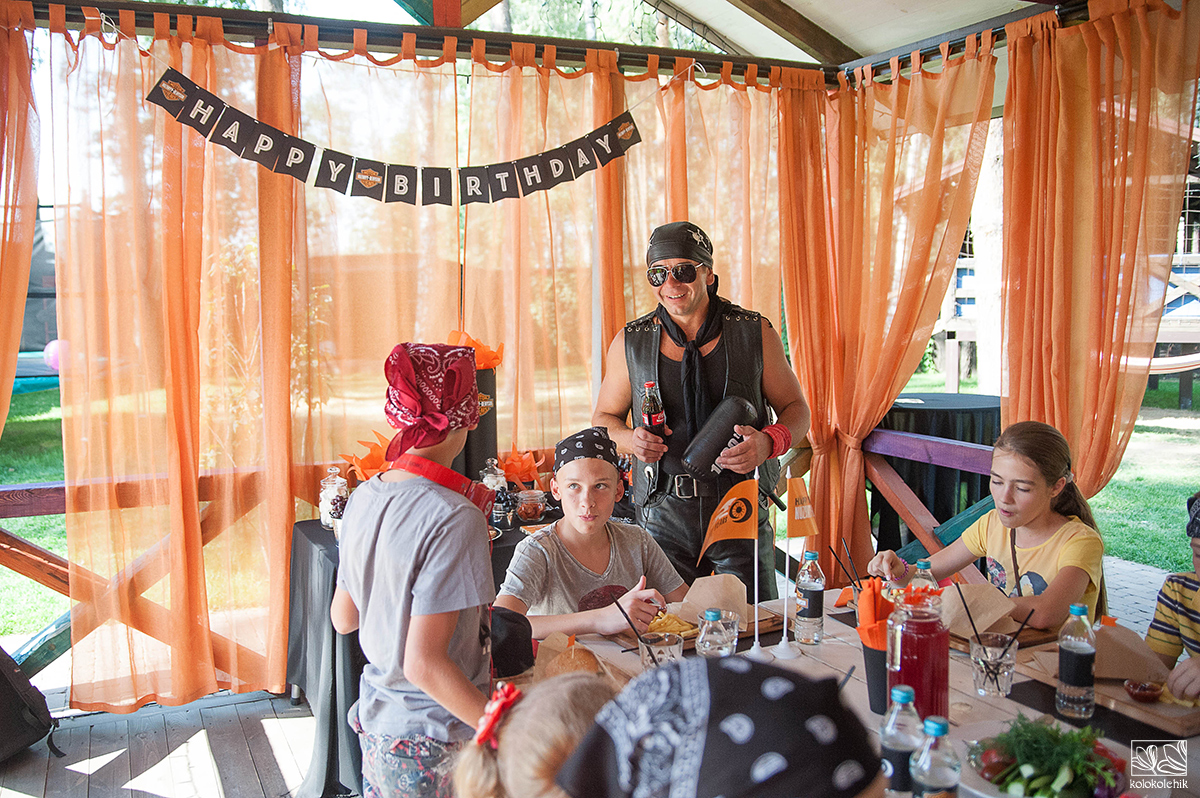 Biker party детский день рождения 11 лет